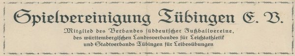 Briefkopf Spielervereinigung Tübingen