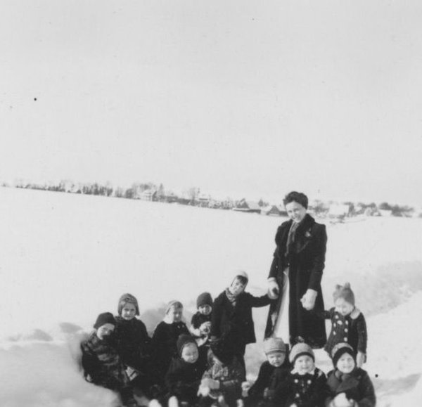 Kinder im Schnee Niederschöna.
