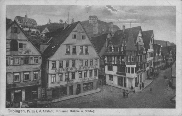 Ansichtskarte von 1916 Tübingen Ammergasse