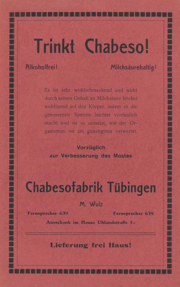 Chabesofabrik Tübingen