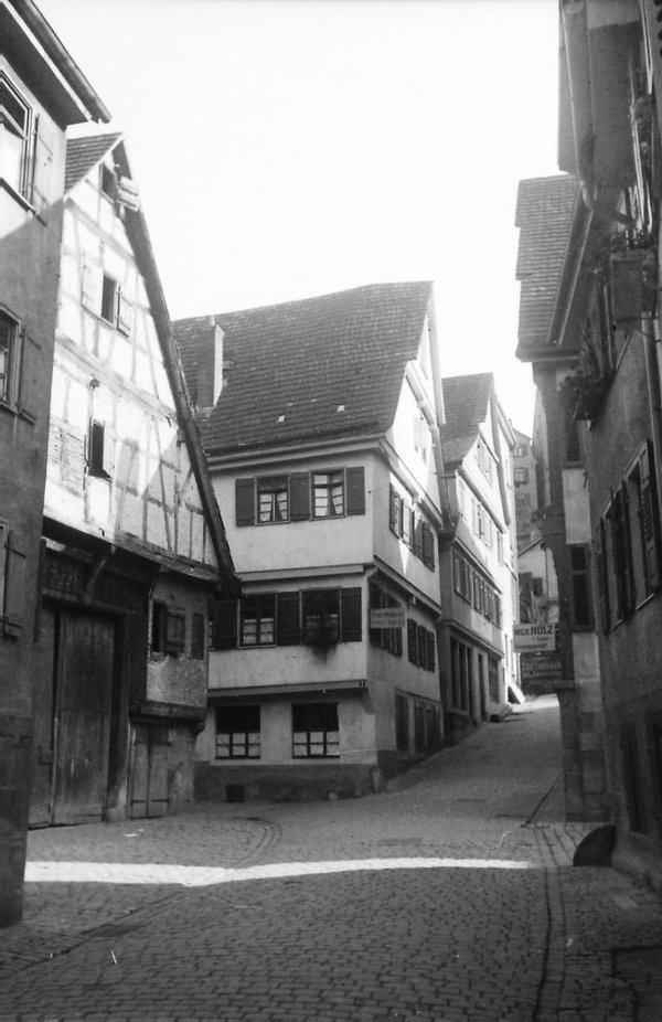 Altes Foto um 1934 Judengasse in Tübingen.